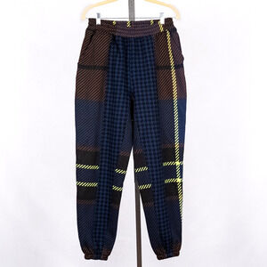 Adidas + Ivy Park Unisex Heavyweight Cotton Joggers SZ SMALL Houndstooth Stripe